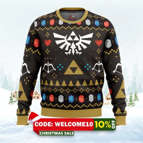 christmas hero legend of zelda ugly christmas sweater 1
