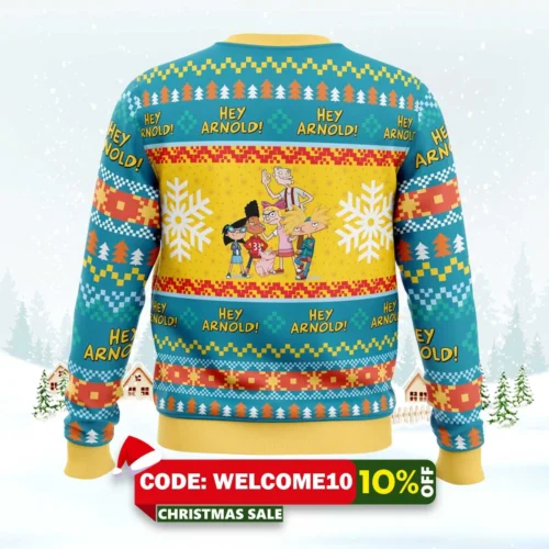 christmas hey arnold! nickelodeon ugly christmas sweater 2