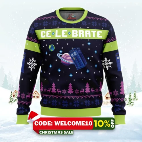 christmas in gallifrey doctor who ugly christmas sweater 1