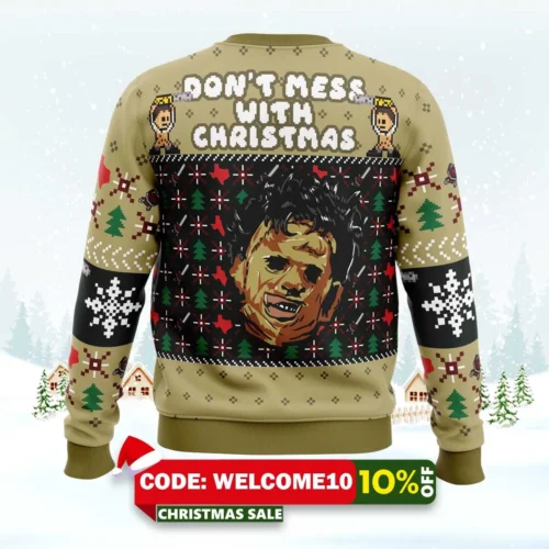 christmas in texas leatherface ugly christmas sweater 2