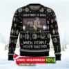 christmas is born when people gather together monster ugly christmas sweater 1