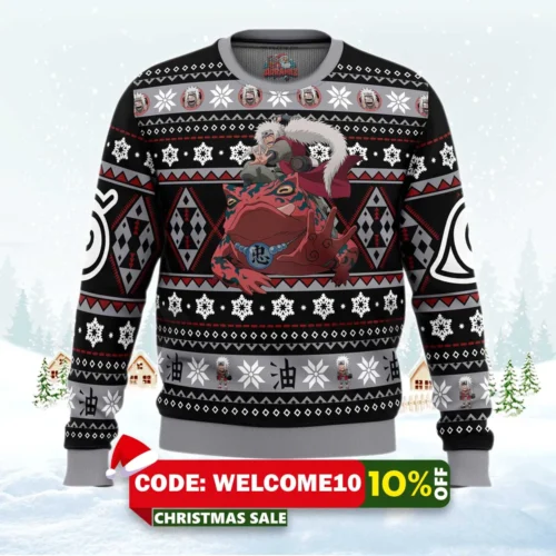 christmas jiraiya naruto ugly christmas sweater 1