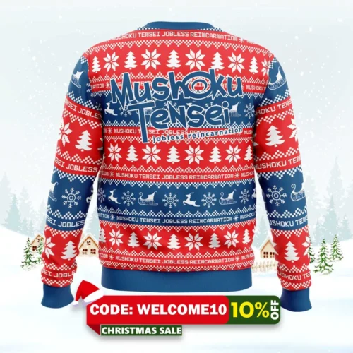 christmas joy mushoku tensei jobless reincarnation ugly christmas sweater 2