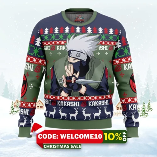christmas kakashi hatake naruto christmas sweater 1
