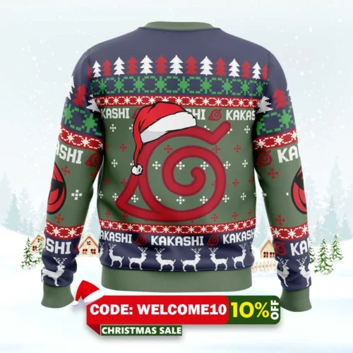 Christmas Kakashi Hatake Naruto Christmas Sweater 1 christmas kakashi hatake naruto christmas sweater 2