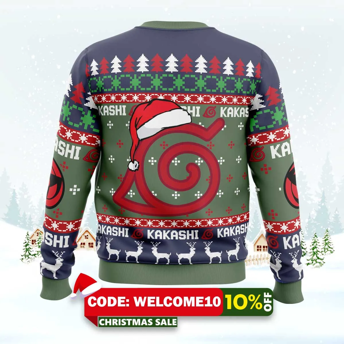 christmas kakashi hatake naruto christmas sweater 2 christmas kakashi hatake naruto christmas sweater 2