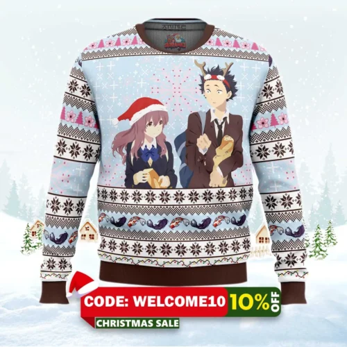 christmas love a silent voice ugly christmas sweater 1