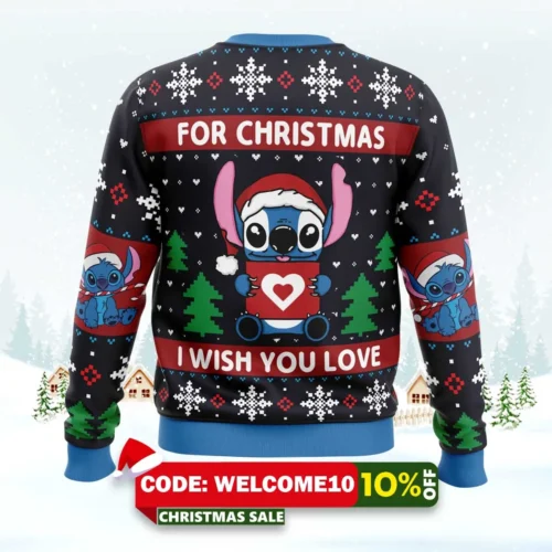 christmas love stitch ugly christmas sweater 2