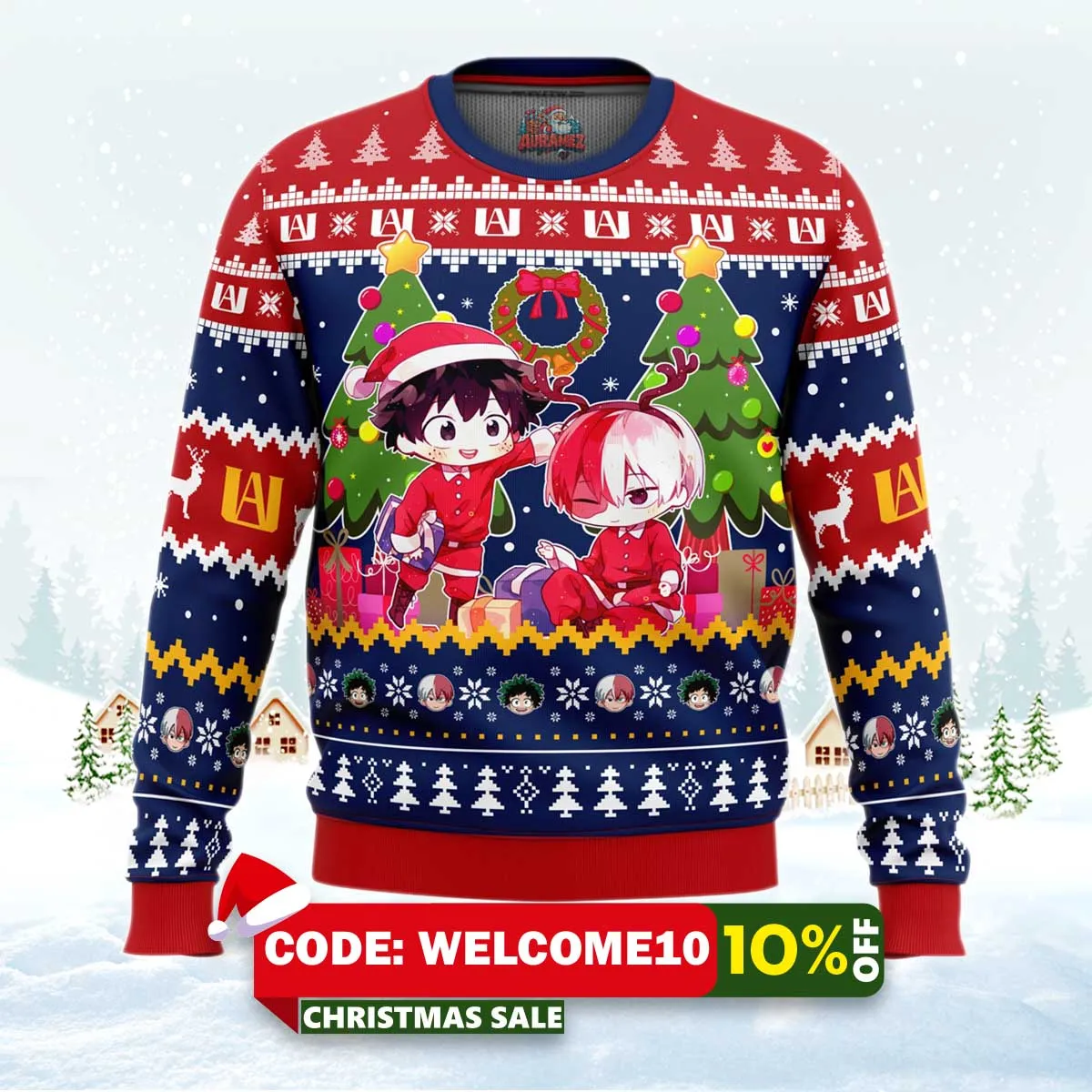 christmas midorya shoto mha ugly christmas sweater 1 christmas midorya shoto mha ugly christmas sweater 1
