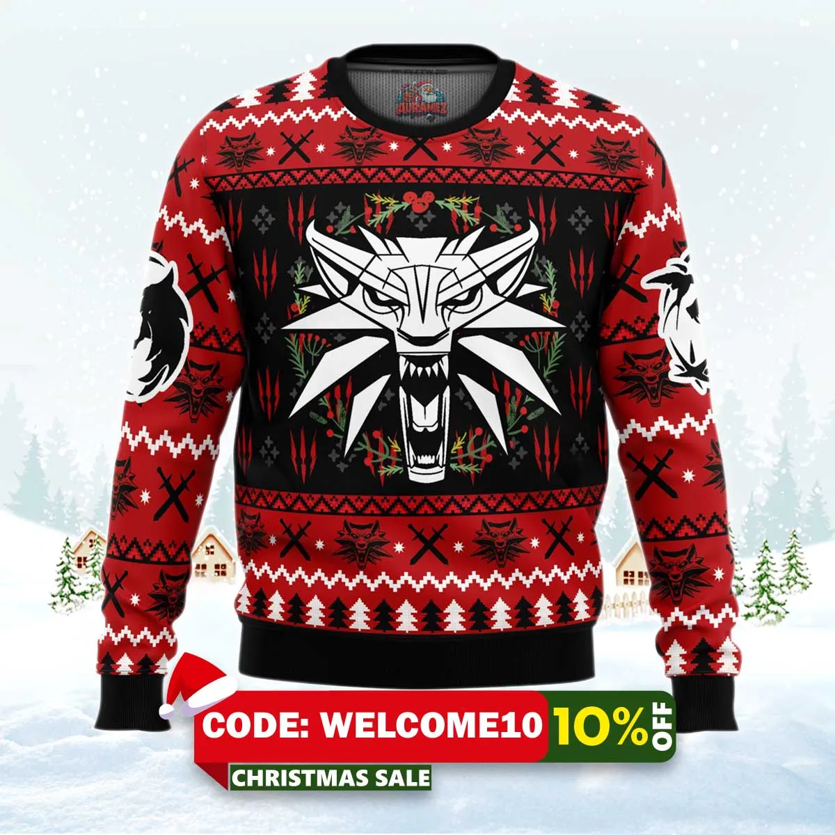 christmas monster the witcher ugly christmas sweater 1 christmas monster the witcher ugly christmas sweater 1