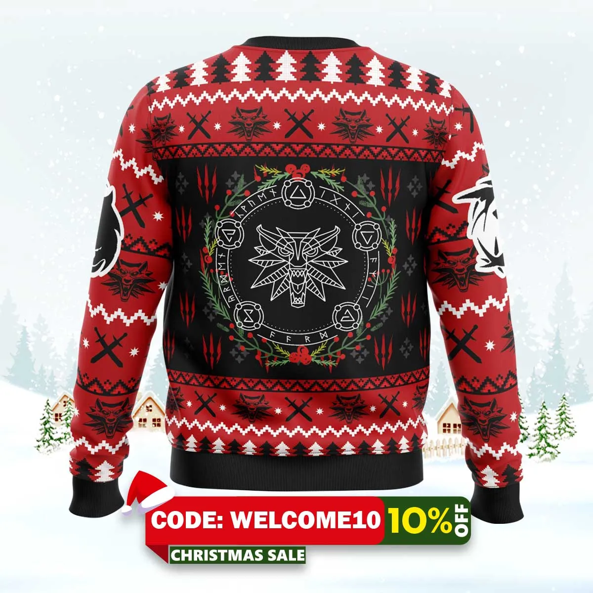 christmas monster the witcher ugly christmas sweater 2 christmas monster the witcher ugly christmas sweater 2