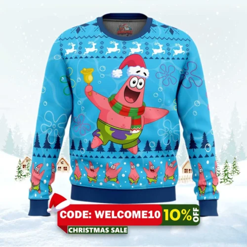 christmas patrick sponge bob ugly christmas sweater 1