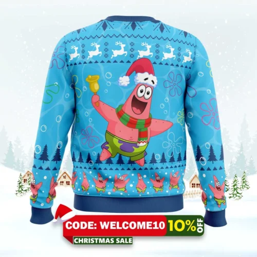 christmas patrick sponge bob ugly christmas sweater 2
