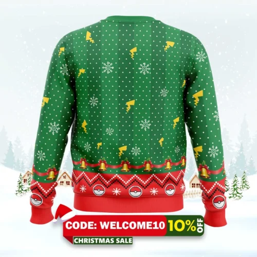 christmas pikachu pokemon ugly christmas sweater 2