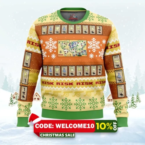 christmas risk board games ugly christmas sweater 1