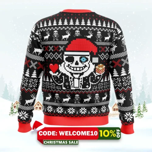 christmas sans undertale ugly christmas sweater 2