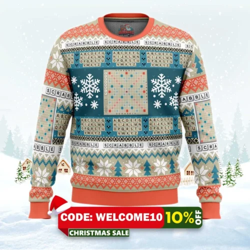 christmas scrabble board games ugly christmas sweater 1