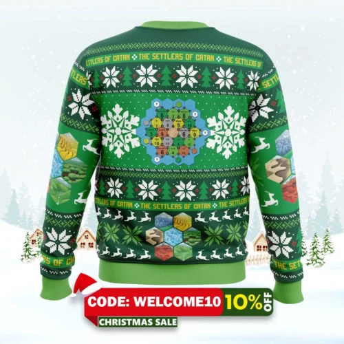 christmas settlers of catan board games ugly christmas sweater 2