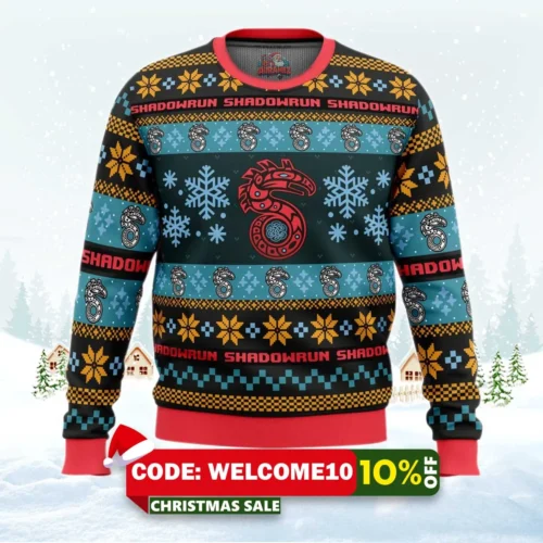 christmas shadowrun board games ugly christmas sweater 1