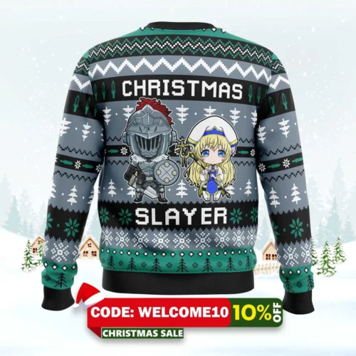 christmas slayer goblin slayer ugly christmas sweater 2