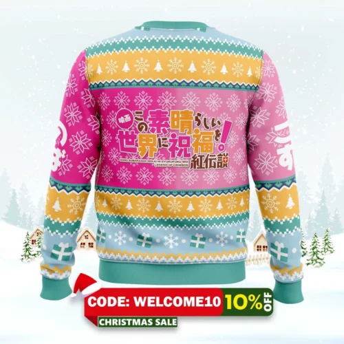christmas spirit konosuba ugly christmas sweater 2