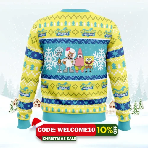 christmas spongebob nickelodeon ugly christmas sweater 2