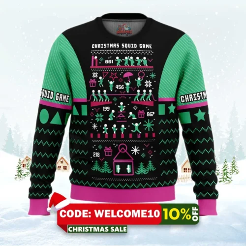 christmas squid game ugly christmas sweater 1