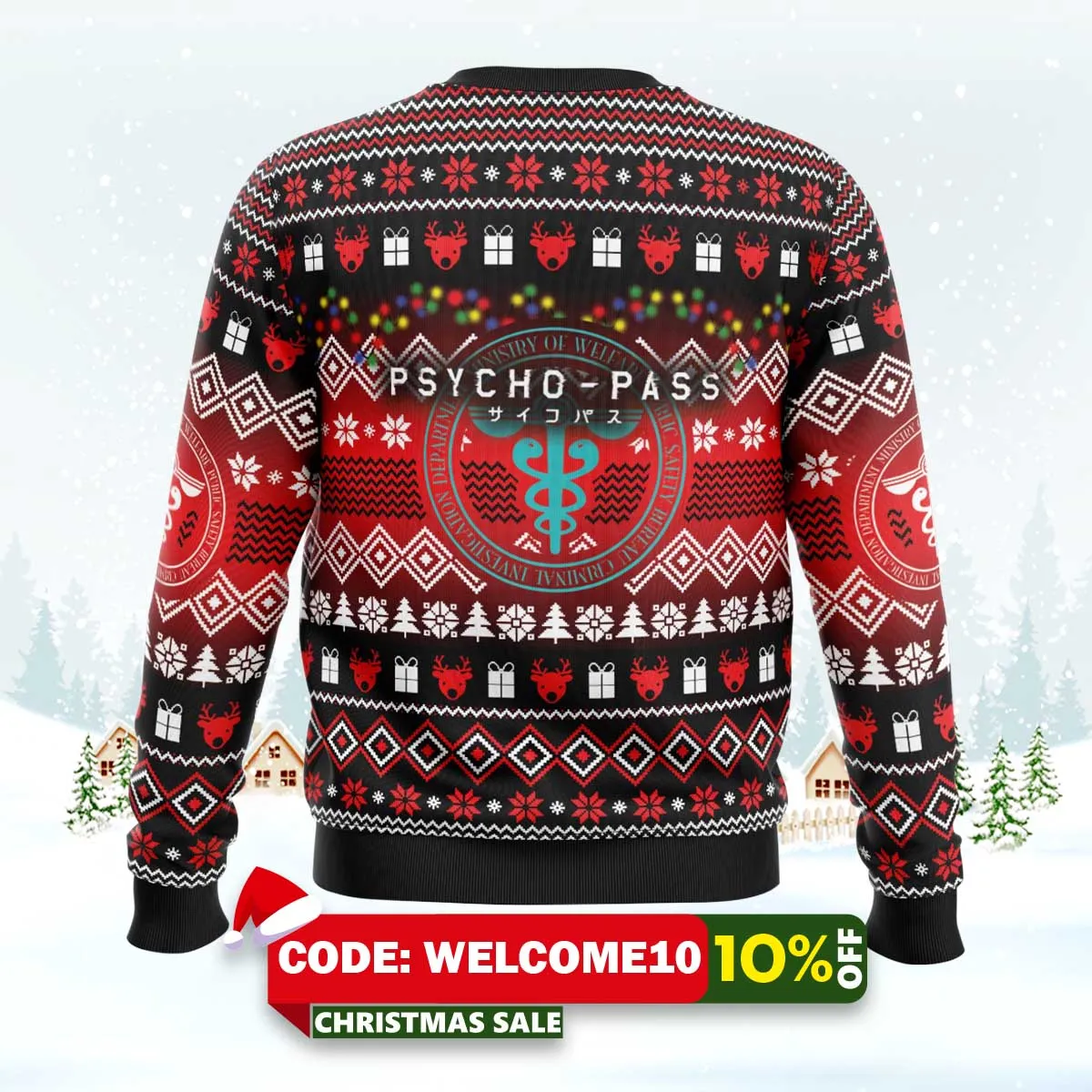 christmas staff psycho pass ugly christmas sweater 2 christmas staff psycho pass ugly christmas sweater 2