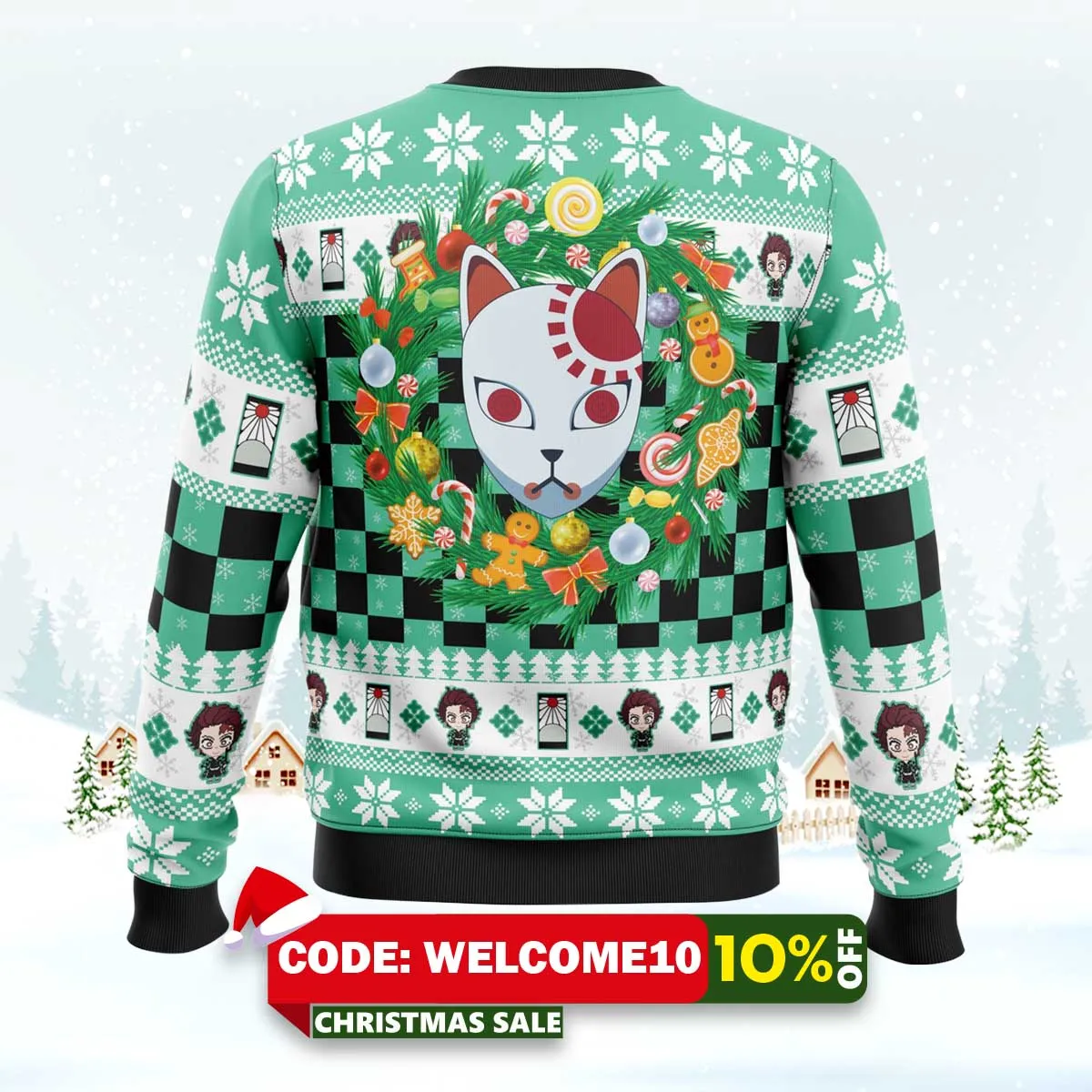 christmas tanjiro kamado demon slayer ugly christmas sweater 2 christmas tanjiro kamado demon slayer ugly christmas sweater 2