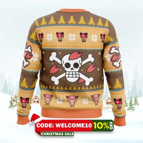 christmas tony chopper one piece ugly christmas sweater 2