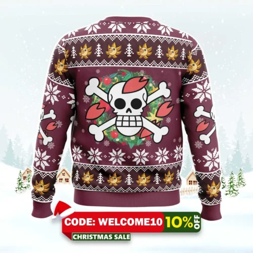 christmas tony tony chopper one piece ugly christmas sweater 2