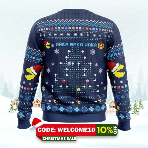 christmas tree pac man christmas sweater 2