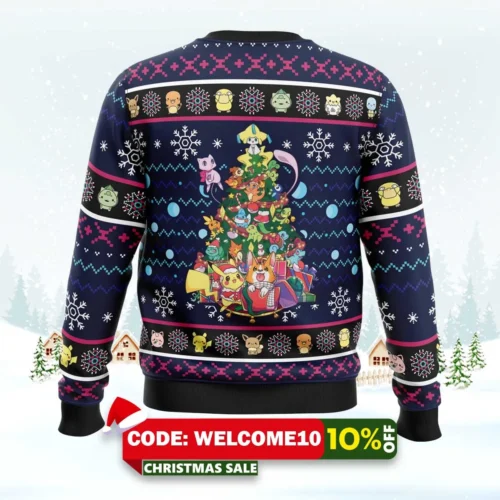christmas tree pokemon ugly christmas sweater 2