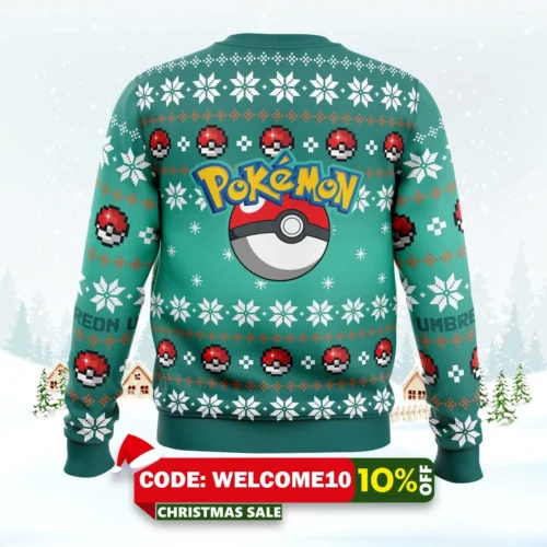 christmas umbreon pokemon ugly christmas sweater 2