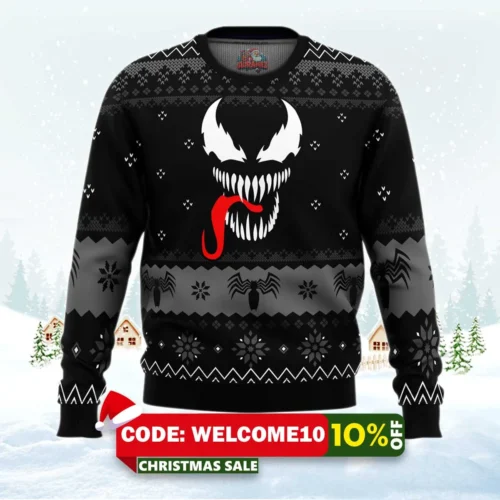 christmas venom marvel comics ugly christmas sweater 1