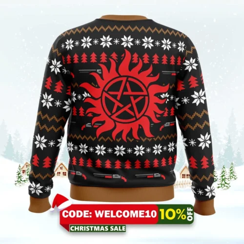 christmas winchesters supernatural ugly sweater 2
