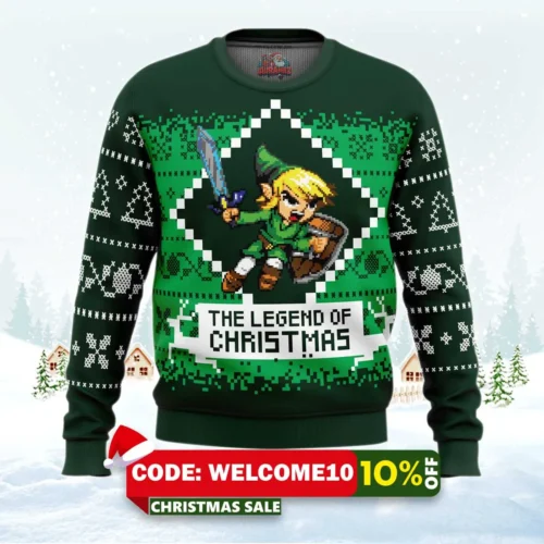 christmas zelda ugly christmas sweater 1