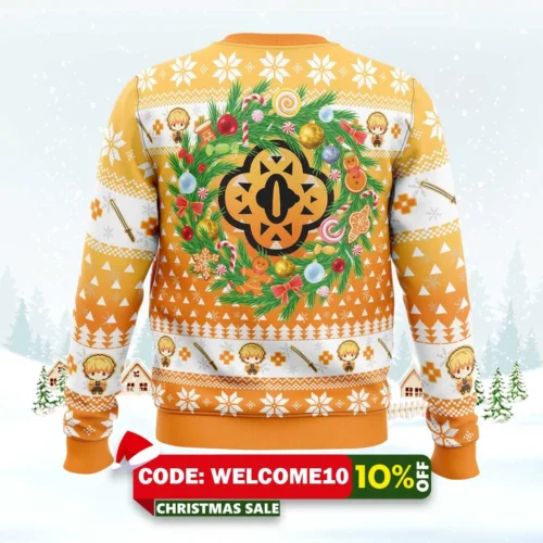christmas zenitsu agatsuma demon slayer ugly sweater 2