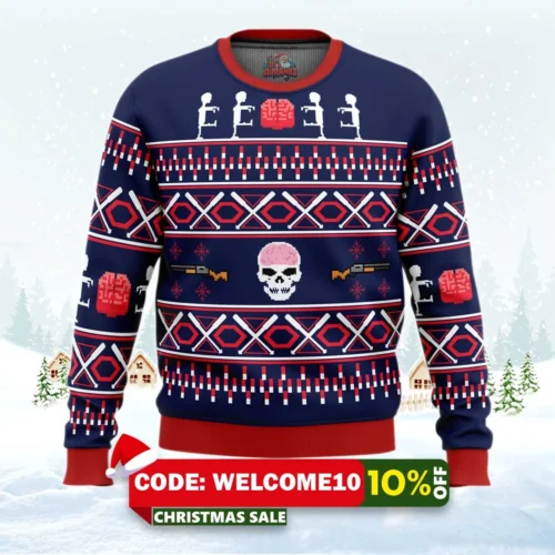 christmas zombie ugly sweater 1