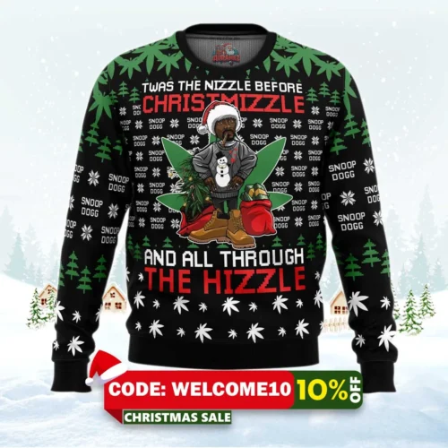christmizzle snoop dogg ugly sweater 1