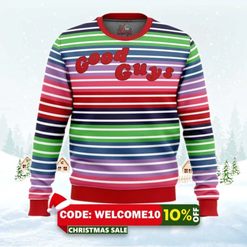 chuckie doll good guys ugly sweater 1