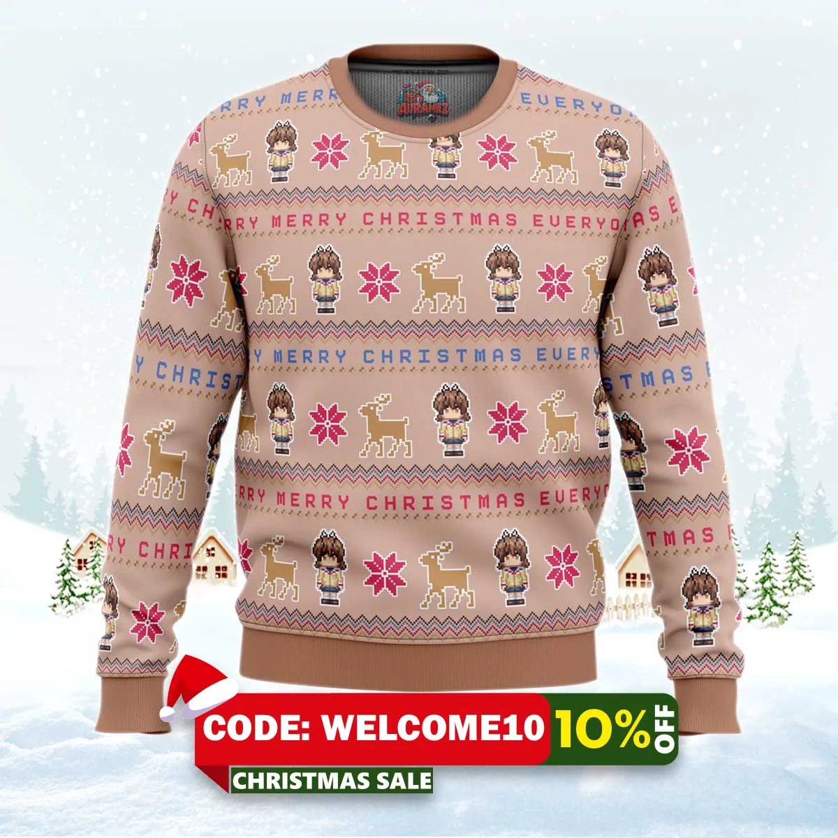 clannad merry mery christmas furukawa nagisa ugly sweater 1 clannad merry mery christmas furukawa nagisa ugly sweater 1