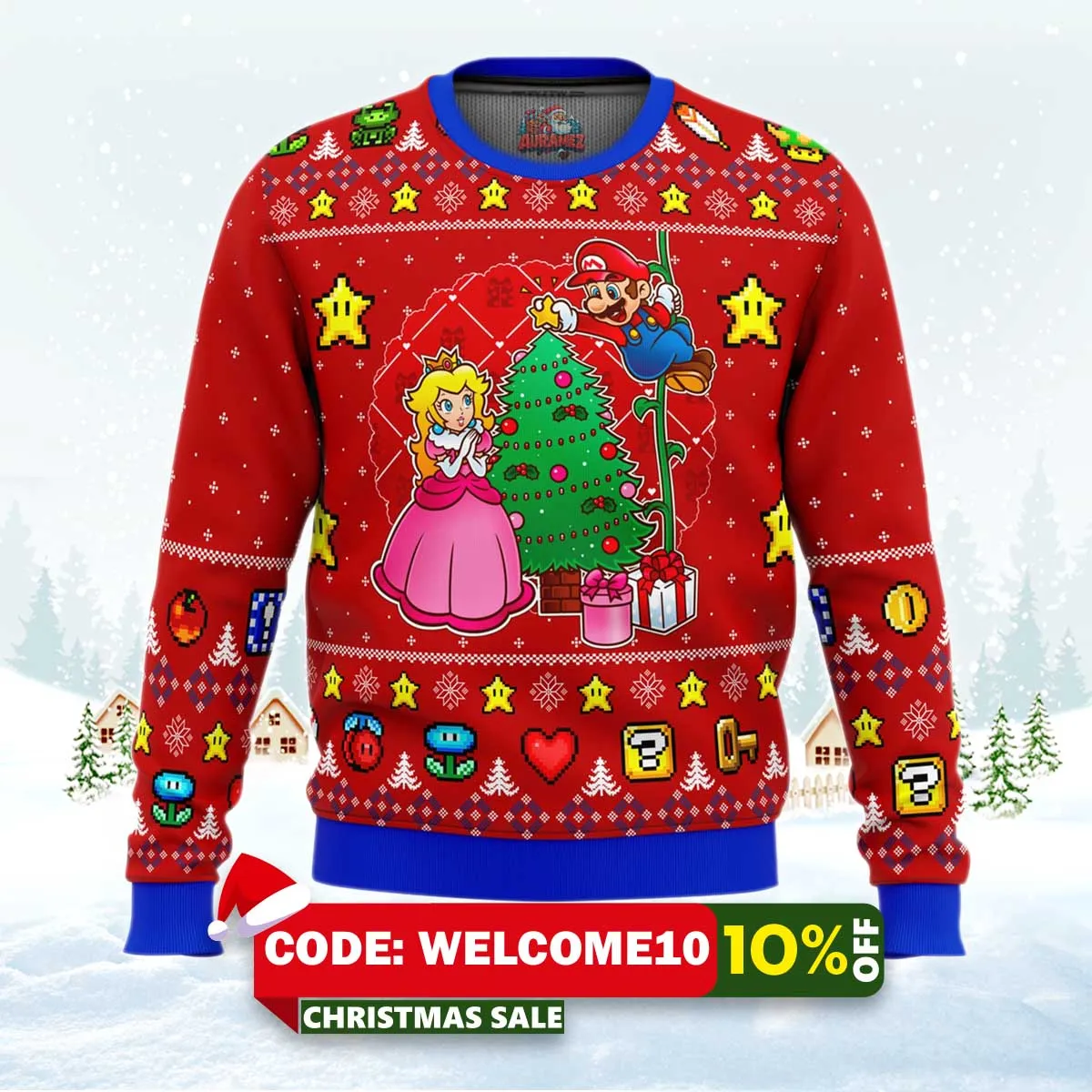 come and see the christmas tree super mario ugly christmas sweater 1 come and see the christmas tree super mario ugly christmas sweater 1