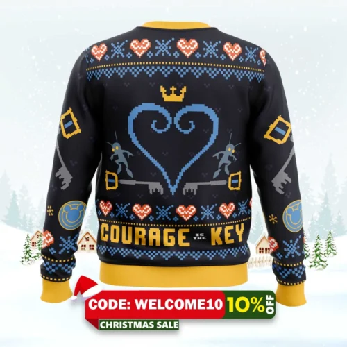 courage is the key kingdom hearts ugly christmas sweater 2
