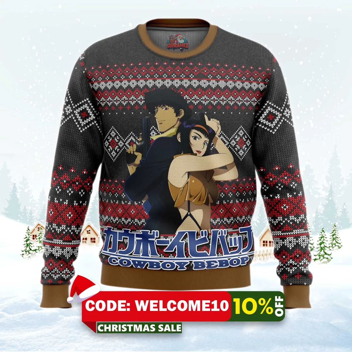 cowboy bebop alt ugly christmas sweater 1 cowboy bebop alt ugly christmas sweater 1