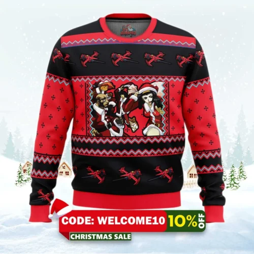 cowboy bebop holiday ugly christmas sweater 1