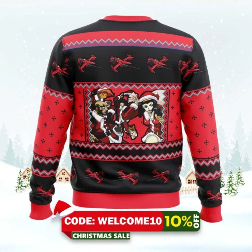 Cowboy Bebop Holiday Ugly Christmas Sweater 1 cowboy bebop holiday ugly christmas sweater 2