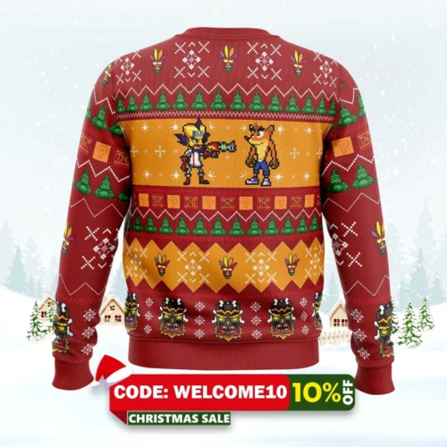 crash bandicoot ugly christmas sweater 2