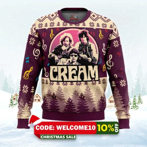 cream band ugly christmas sweater 1