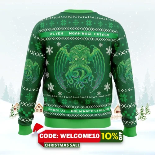 Cthulhu Cultist Ugly Christmas Sweater 1 cthulhu cultist ugly christmas sweater 2
